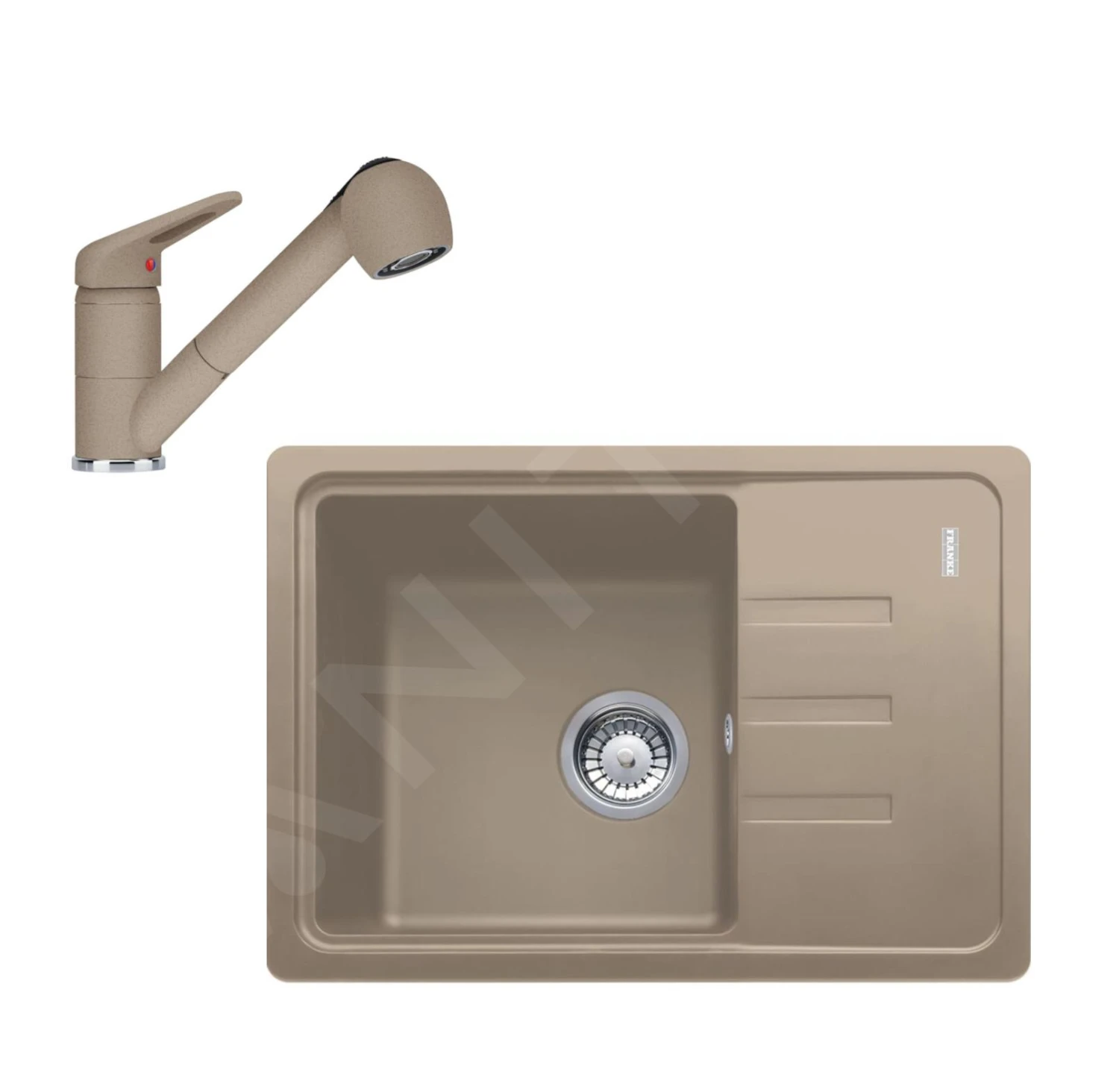 Franke Sets - Küchenset G118, Fragnitspüle BSG 611-62 Und Spültischarmatur FC 9547.424, Kaschmir 114.0510.435