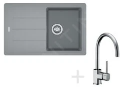 Franke Sets - Küchenset G56, Fragranit Spülbecken BFG 611-78, Steingrau + Küchenarmatur FC 650, Chrom 114.0323.879