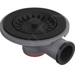 Franke Zubehör - Siebventil Colorline, Schwarz Matt 112.0657.022