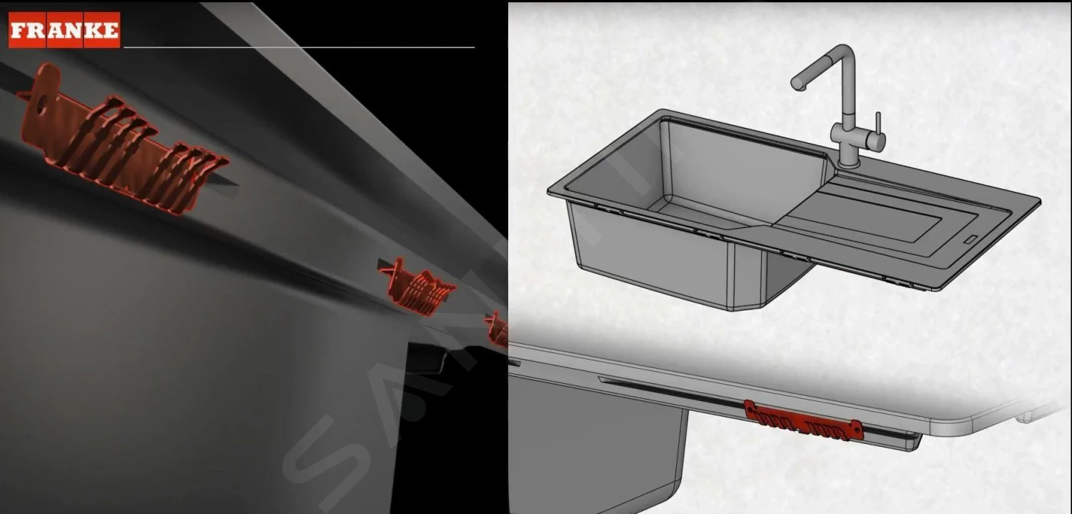 Franke Urban - Fragranit-Spüllbecken UBG 610-56, 560x500 Mm, Schwarz Matt 114.0637.591 – Bild 6