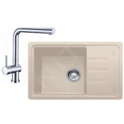 Franke Sets - Küchenset G116, Fragranitspüle BSG 611-62, Sahara + Armatur Samoa, Chrom 114.0440.607