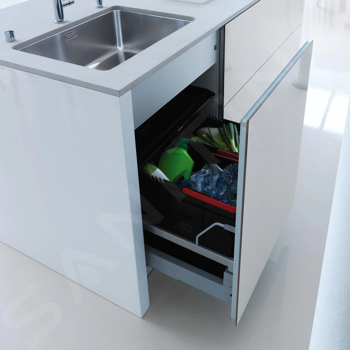 Franke Abfalltrennsysteme - Abfalleimer 300-60 Duo, Eingebaut 121.0150.143 – Bild 3