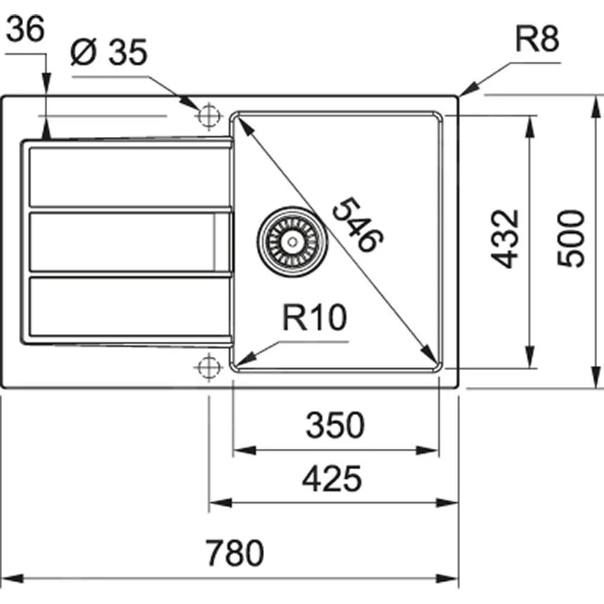 Franke Sets - Küchenset T105, Tectonite-Spüle S2D 611-78 Und Armatur FP 9000.084, Grau 143.0675.731 – Bild 2