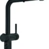 Franke Active - Einhebelmischer FN 5351.901, Mit Ablaufbedienung Twist Und Ausziehbarer Brause, Schwarz Matt 115.0669.769