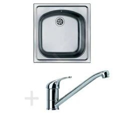 Franke Sets - Küchenset N31, Spülbecken Edelstahl ETN 610 + Küchenarmatur FB 250, Chrom 101.0283.213