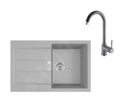 Franke Sets - Küchenset T105, Tectonite-Spüle S2D 611-78 Und Armatur FP 9000.084, Grau 143.0675.731