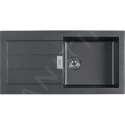 Franke Sirius 2.0 - Tectonite-Spüle S2D 611-100, 1000x500 Mm, Schwarz 143.0613.661