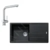 Franke Sets - Küchenset G135, Fragnitspüle BFG 611 Und Spültischarmatur Samoa, Onyx/verchromt 114.0510.325