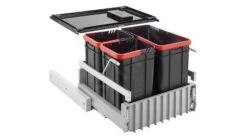 Franke Abfalltrennsysteme - Abfalleimer 300-45 Trio, Eingebaut 121.0150.145