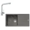Franke Sets - Küchenset G135, Fragnitspüle BFG 611 Und Spültischarmatur Samoa, Steingrau/verchromt 114.0510.328