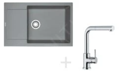 Franke Sets - Küchenset G76, Fragranitspüle MRG 611-78 BB, Steingrau + Armatur FN 0147, Chrom 114.0365.684