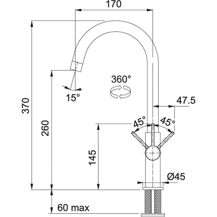 Franke Sets - Set G226, Fragranit Spülbecken CNG 611-78 TL/7 Und Küchenarmatur FP 0408.031, Graustein/Chrom 114.0650.822 – Bild 3