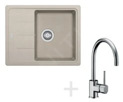 Franke Sets - Küchenset G54, Granitspüle BFG 611-62, Sahara + Armatur FC 650, Chrom 114.0323.811