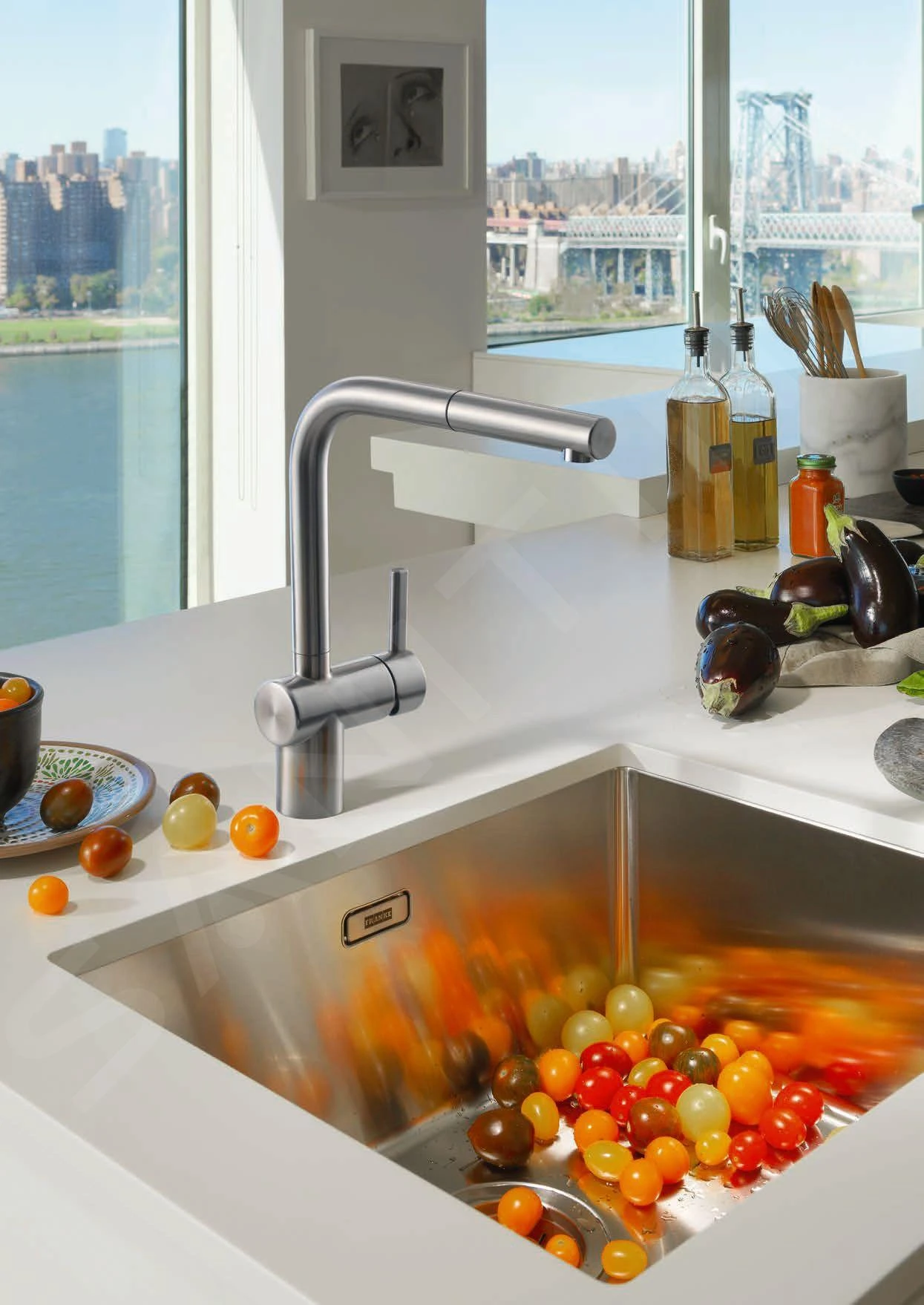 Franke Atlas Neo - Spültischarmatur FC 3791 Mit Ausziehbarem Auslauf, Edelstahl 115.0521.438 – Bild 3