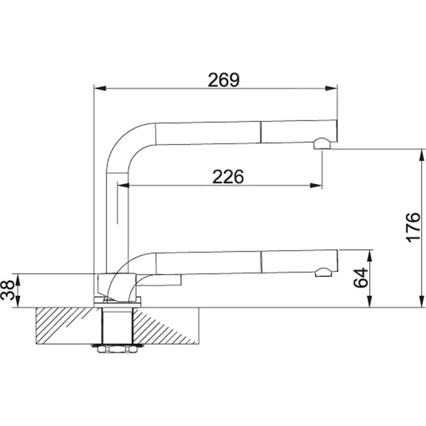 Franke Küchenarmaturen - Spültisch Einhebelmischer FN 7483.031, Umlegbar, Senkbar, Chrom 115.0486.978 – Bild 3
