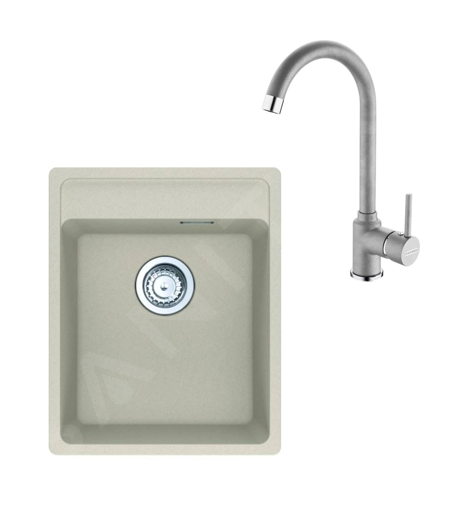 Franke Sets - Set G241, Fragranitspüle MRG 610-37 RTL Und Armatur FP 9000.082, Sahara 114.0675.658