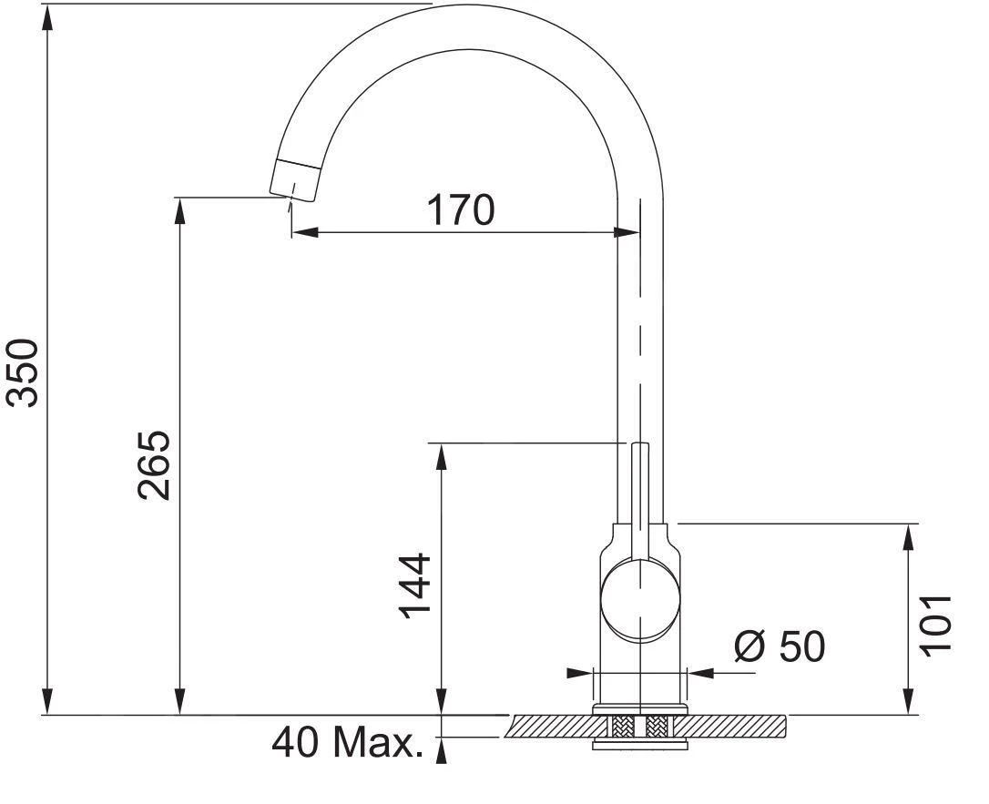 Franke Sets - Küchenset T103, Tectonite-Spüle SID 610 Und Armatur FP 9000.084, Grau 143.0675.725 – Bild 3