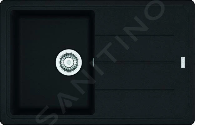 Franke Basis - Fragranit Küchenspüle BFG 611-78, 780x500 Mm, Schwarz Matt 114.0661.513
