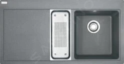 Franke Mythos - Fragranit Spülbecken MTG 651-100/7, 1000x515 Mm, Steingrau 114.0150.029