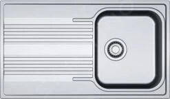 Franke Smart - Spülbecken Edelstahl SRX 611-86, 860 X 500 Mm, Siphon 101.0395.016