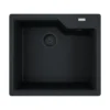 Franke Einbaubecken Urban UBG 610-56 Fragranit Black Matt - Black Collection, Drehknopfventil
