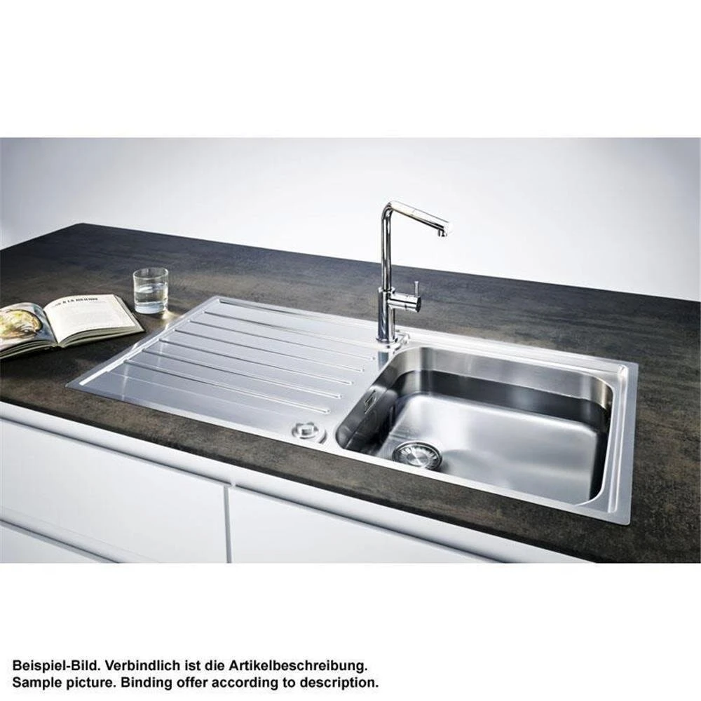 Franke Einbauspüle Argos AGX 211-100 Edelstahl, Druckknopfventil – Bild 2