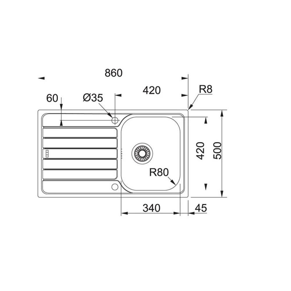 Franke Einbauspüle Spark SKX 611 Edelstahl – Bild 2