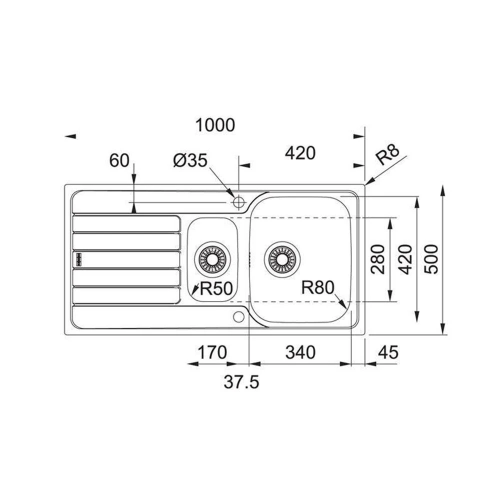 Franke Einbauspüle Spark SKX 651 Edelstahl – Bild 3