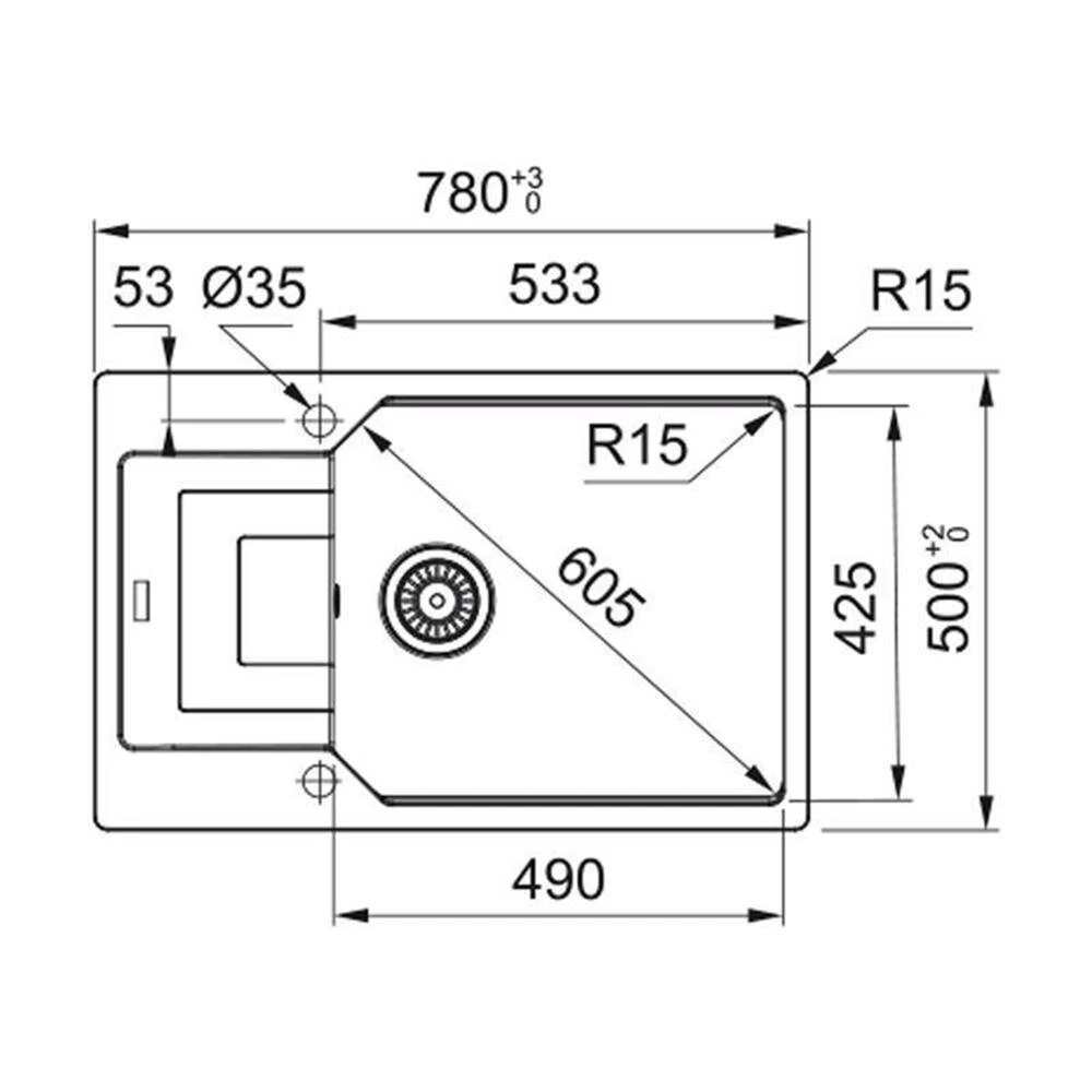 Franke Einbauspüle Urban UBG 611-78 XL Fragranit Black Matt - Black Collection – Bild 3