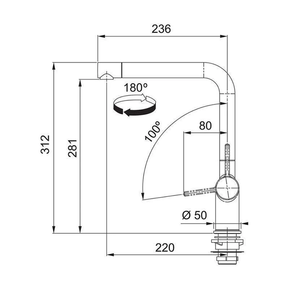 Franke Küchenarmatur Active L Festauslauf Bi Colour – Bild 4