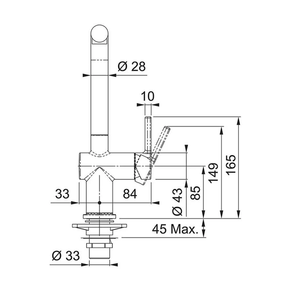 Franke Küchenarmatur Active L Window Festauslauf Hochdruck Oberfläche Chrom – Bild 6