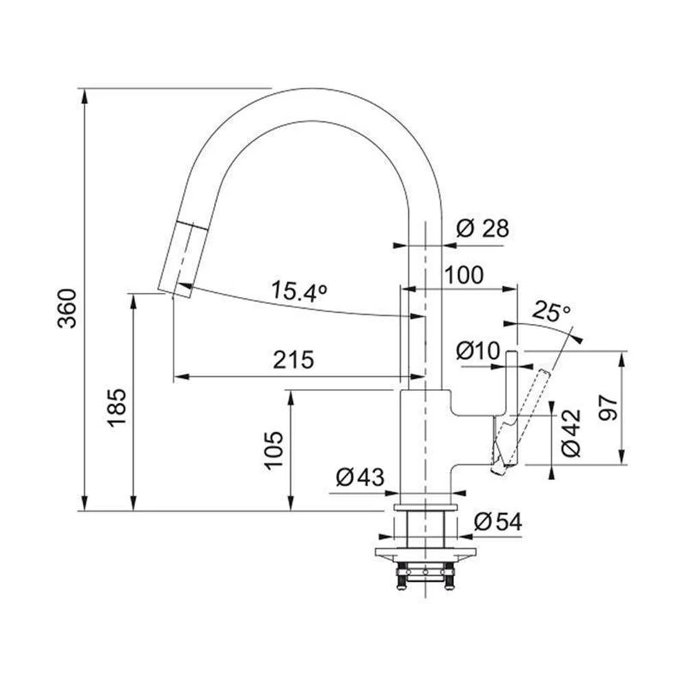 Franke Küchenarmatur Lina Zugauslauf – Bild 3
