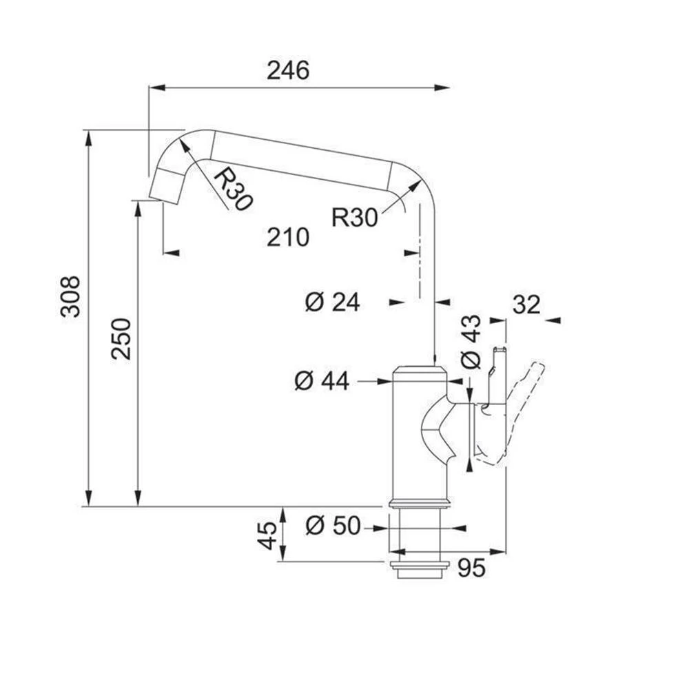 Franke Küchenarmatur Urban Festauslauf – Bild 2