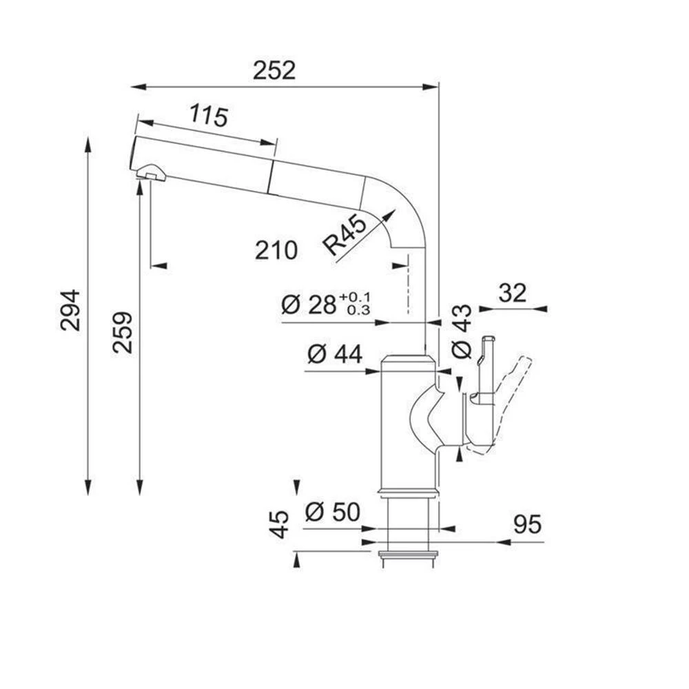 Franke Küchenarmatur Urban Mit Ausziehbarem Auslauf – Bild 2