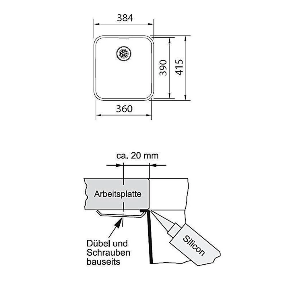 Franke Unterbauspüle Epos EOX 110-36 Edelstahl – Bild 2