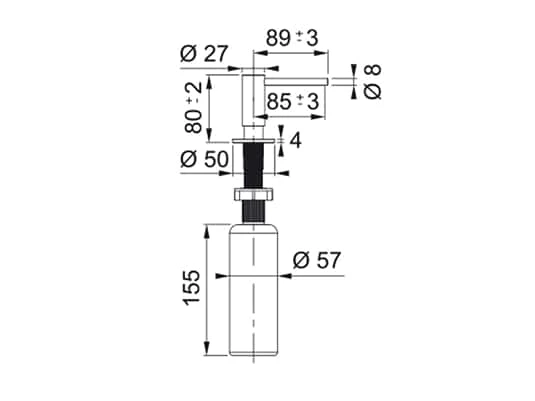 Franke 112.0625.485 Atlas Anthrazit Spülmittelspender – Bild 3
