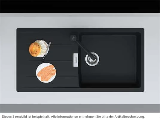 Franke Centro CNG 611-100 Black Matt - 114.0682.505 Exzenterbetätigung – Bild 2