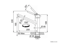 Franke Taros Neo Window Edelstahl – 115.0596.382 Niederdruckarmatur