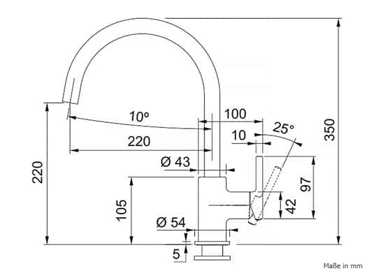Franke Lina XL Glacier - 115.0626.024 Hochdruckarmatur