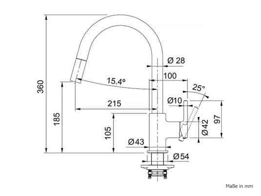 Franke Lina Onyx - 115.0626.055 Hochdruckarmatur – Bild 6