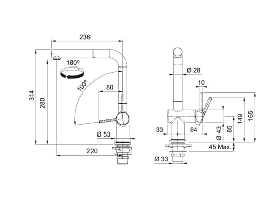 Franke Active L Window Chrom - 115.0653.394 Niederdruckarmatur – Bild 5