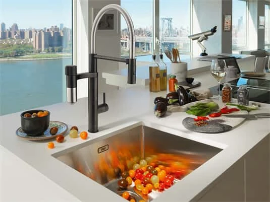 Franke Vital Semi Pro Industrial Black / Edelstahl Optik - 120.0621.313 Hochdruckarmatur – Bild 6