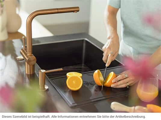 Franke Mythos Masterpiece BXM 210/110-68 Anthrazit - 127.0674.440 Edelstahlspüle – Bild 6