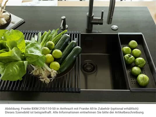 Franke Mythos Masterpiece BXM 210/110-68 Anthrazit - 127.0674.440 Edelstahlspüle – Bild 3