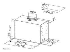 Franke Inca Lux FBFE XS A52 Lüfterbaustein 52 Cm Edelstahl