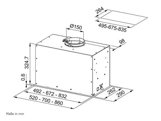 Franke Inca Lux FBFP BK MATT A86 Lüfterbaustein 86 Cm Schwarz Matt – Bild 2