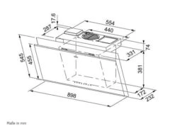 Franke Mythos Air Hub-T FVMY AH BK Kopffreihaube 90 Cm Schwarz