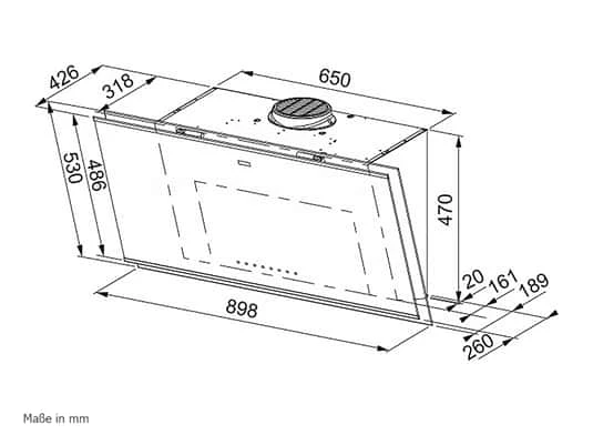 Franke Mythos Pro 907 FM IX Matt Kopffreihaube 90 Cm Schwarz Edelstahl