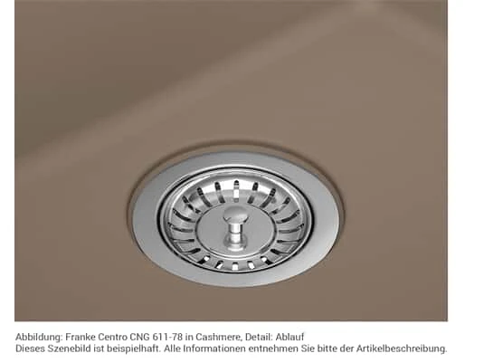 Franke Centro CNG 611-86 Onyx - 114.0682.458 Granitspüle Exzenterbetätigung – Bild 4