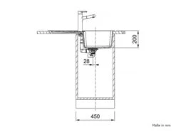 Franke Centro CNG 611-78 Onyx - 114.0681.581 Granitspüle Exzenterbetätigung